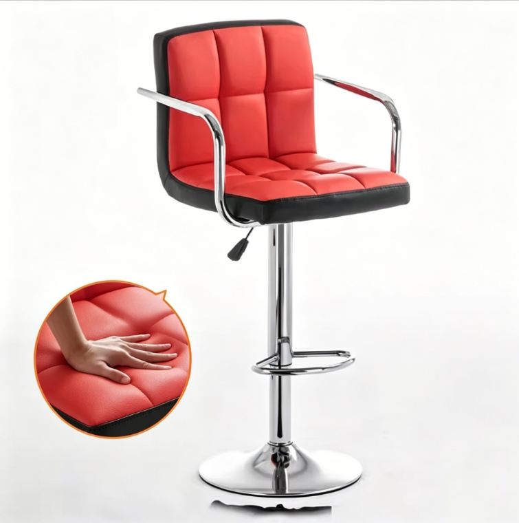 High 60-80cm-armrests-black and red