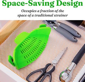 Kitchenware Supplier Adjustable Silicone Clip on Strainer for <strong>Pots</strong> Pans and Bowls Universal Design Pasta Kitchen <strong>Straining</strong> - Product Image 6