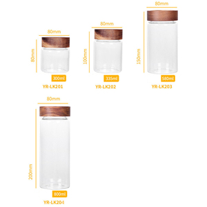 食品保存用ガラス瓶140ml 180ml 250ml 280ml 300ml 360ml 400ml 520mlパスタ保管用 - Product Image 1