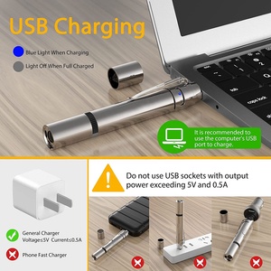 7 узоров ультрафиолетовый свет USB зарядка перезаряжаемая маленькая Изысканная Интерактивная лазерная указка для кошек интерактивная игрушка для кошек - Product Image 6