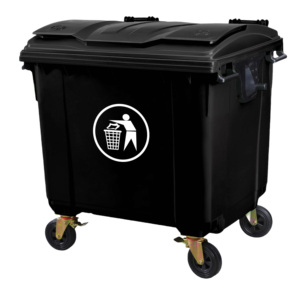 工业废物箱1100L户外移动垃圾桶HDPE塑料垃圾桶 - Product Image 4