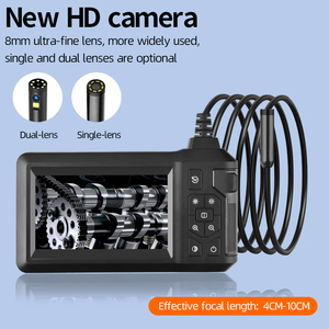 Tragbare 1080P Fixed Focus Inspection Kurz modul Zwei Objektive Reflex 8mm 4,3 Zoll 1M Hard Cable Tragbare Endoskop kamera - Product Image 4