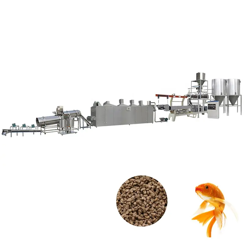 Máquina extrusora de alimentos para pescado, pellet flotante de 100-800 kg/h