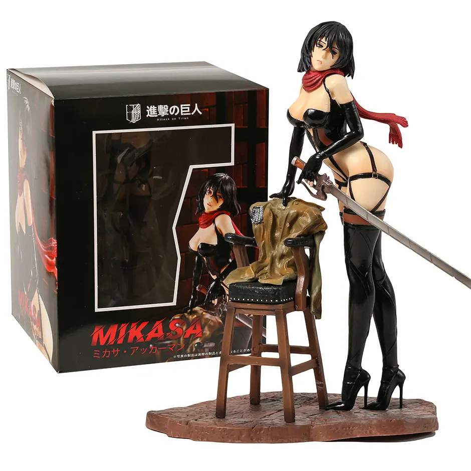 30CM Attack Mikas Ackerman 1/7 dipinto Anime Figure ragazze Sexy Figure giocattoli per Figurine da collezione