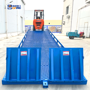 Cfmg 6ton-20ton 1.1 מ '-1.8 מטר גובה מתכוונן הידראולי מלגזה מחסן נייד מיכל נייד ריאמפר פלטפורמה למכירה