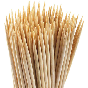 环保一次性天然圆形/尖头水果烧烤竹签40厘米烧烤竹签 - Product Image 5