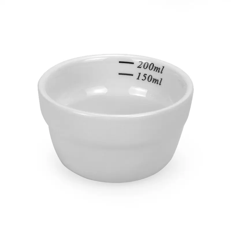 200ml मापने सूट Cupping कप चीनी मिट्टी के कप कॉफी के लिए यू-आकार कॉफी मूल्यांकन कप मापने कटोरा