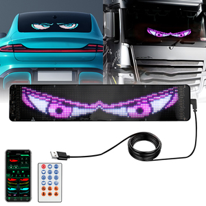 64*20 20*96 araç ön camı LED ekran şeytan gözü App kontrol dekoratif elektronik ekran diy gösterge ışığı animasyonlu gözler - Product Image 4