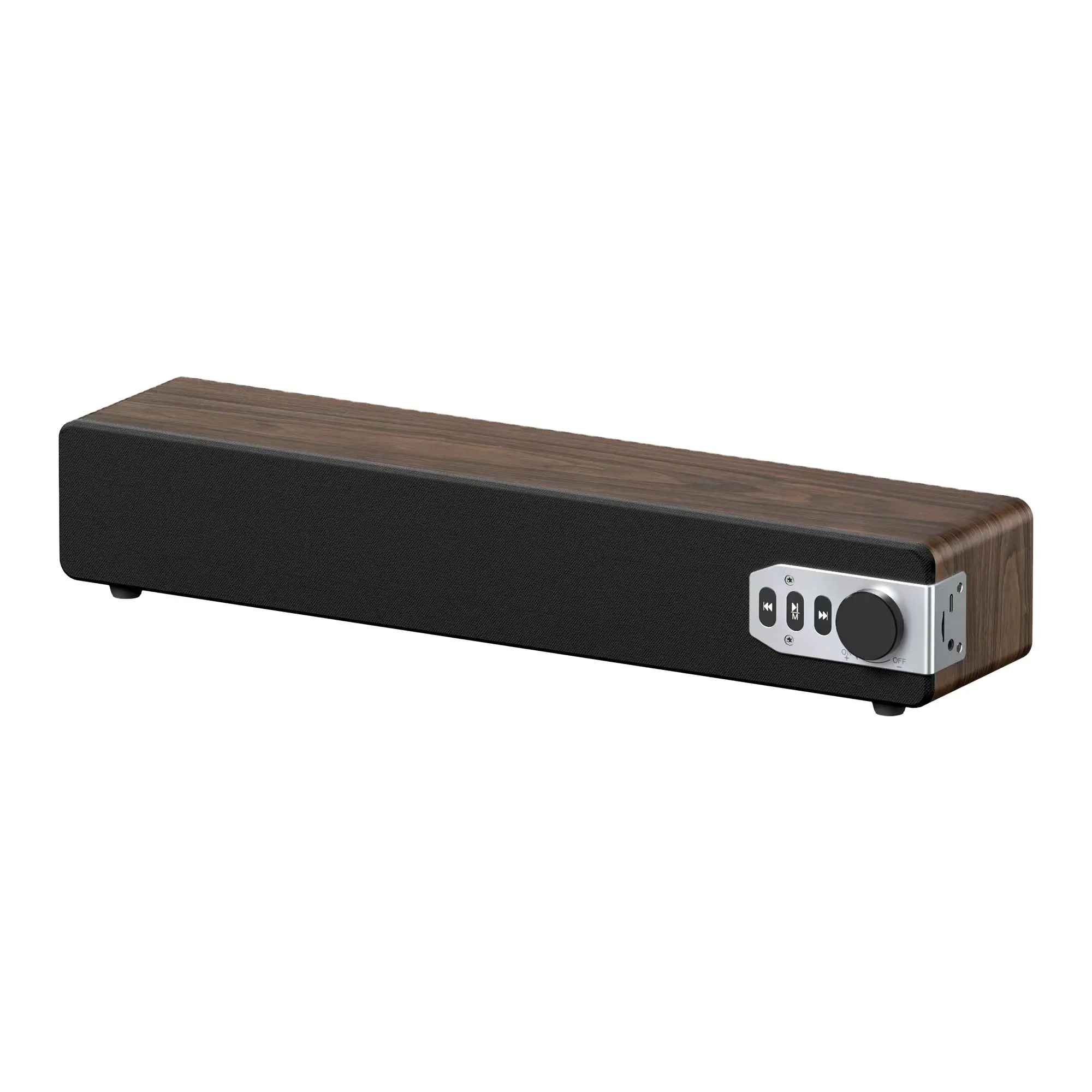 Haut-parleur Bluetooth en bois en forme de barre système de cinéma maison TV meilleure qualité haut-parleur TV avec haut-parleurs stéréo en bois FM