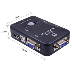 USB 2.0 KVM Switch 1920*1080 VGA SVGA Switch Splitter Box 2 Port für Tastatur Maus Monitor Computer