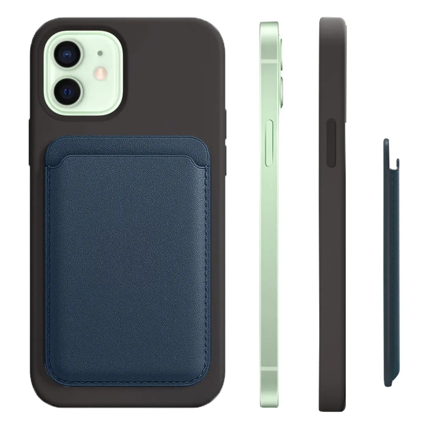 Funda magnética de cuero para teléfono móvil, billetera trasera para iphone 15, 12, 13, 14, apple, 2022