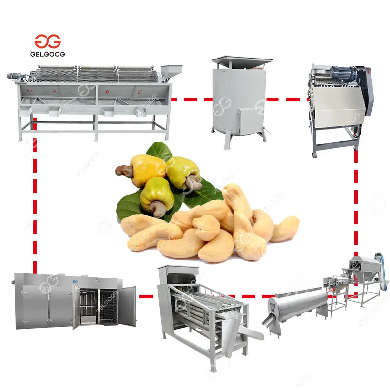 Полностью Автоматическая установка для переработки сырья, машина для обстрела орехов, линия по производству орехов кешью
