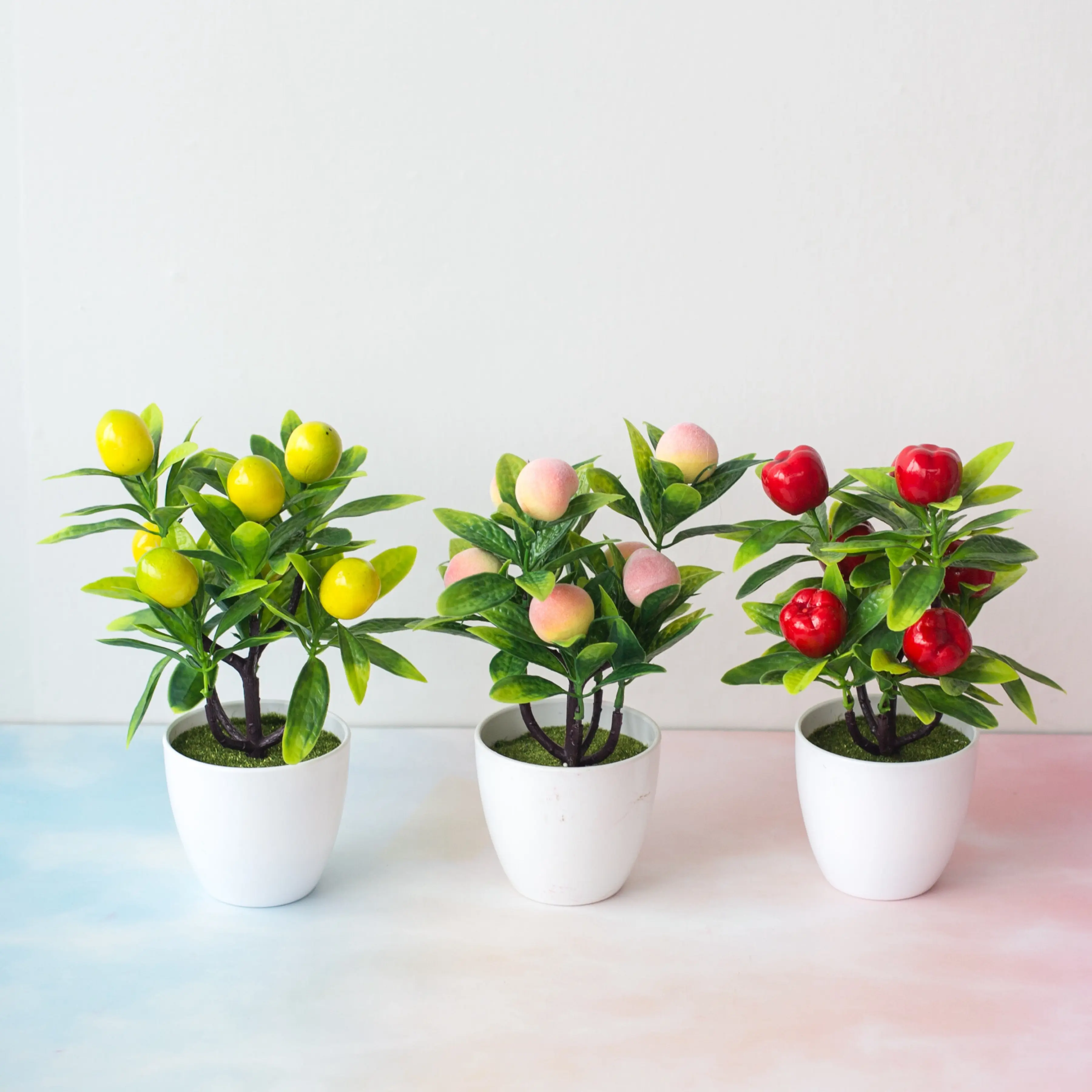Bonsai de frutas, bonsai, plantas em vaso artificiais internas para decoração