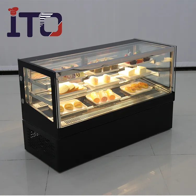 Equipo de refrigeración para repostería, escaparate de panadería, refrigerador comercial, puerta de vidrio, nevera para Tartas