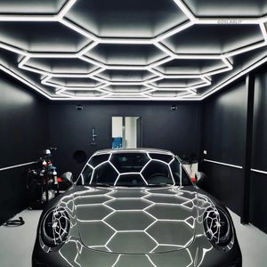 Kunden spezifische LED Sechseck Licht DIY Auto Detail lierung Wabe Auto waschanlage Detail lierung Sechseck LED Arbeits licht Garage Beleuchtung