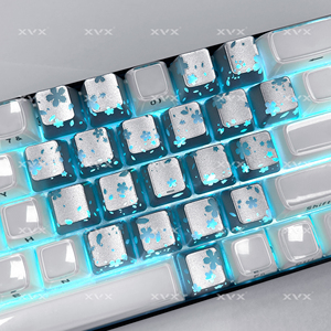 XVX FlutterBloom Profile OEM IMD-Tech Keycaps 21-Key جميع مفاتيح MX على غرار MX Clones PBT + PC Material - Product Image 1