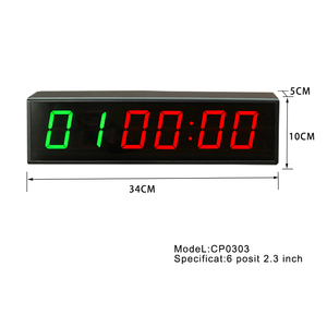 CHEETIE CP15 6-значный 2,3 дюймов светодиодный цифровой секундомер обратный отсчет тренажерный зал часы Кроссфит таймер - Product Image 3
