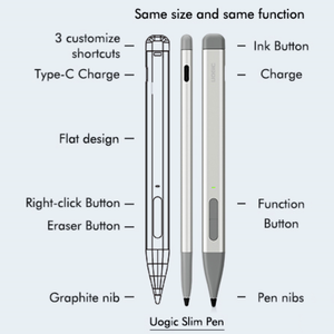 Uogic Magnetic Tablet Touch Screen Stylus Pen for Microsoft Surface Pro Metal Palm Rejection Magnetic Uogic Magnetic Metal - Product Image 2