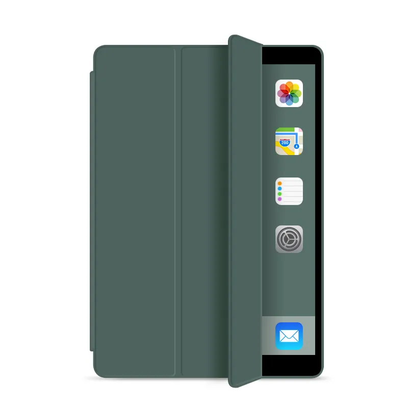 Voor ipad air case Tri fold PC hard cover smart sleep/wake cover voor apple ipad air1/ air2/air3