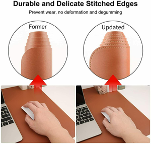 Resistente a prova di acqua di grandi dimensioni sughero tastiera tappetino da tavolo modello quadrato con Logo PU fondo di protezione dalle radiazioni per uso PC - Product Image 2