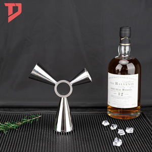 Özel 304 paslanmaz çelik Bar Jigger 10ml 20ml 30ml çift kokteyl Jigger ölçekli işareti ile tek kullanımlık ölçüm Jigger - Product Image 1