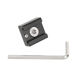 CAMVATE 3/8&quot;-16 Cold Shoe Mount Adapter With <strong>ARRI</strong> Locating Pins for <strong>ARRI</strong> Standard Mounting Points for Universal Dslr <strong>Cameras</strong> - Product Image 4