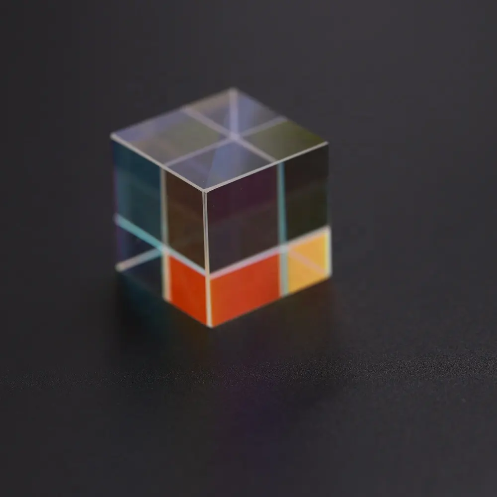 Prisma de vidro óptico 25x25x25mm, prisma x cubo