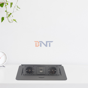 Toma de corriente estándar alemana versátil, toma de corriente emergente amortiguada, toma de escritorio, toma de mesa emergente con USB tipo C multifuncional - Product Image 4