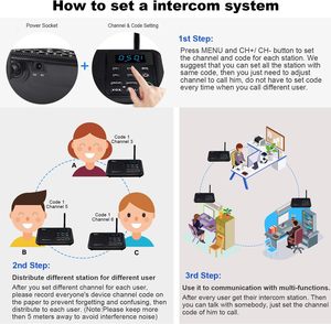 <strong>Intercoms</strong> <strong>Wireless</strong> for Home 5280 Feet Range 10 Channel 3 Code <strong>Intercom</strong> Communication <strong>Wireless</strong> <strong>Intercom</strong> <strong>System</strong> Home