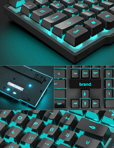 Juego de auriculares con teclado y ratón para videojuegos, con cable, RGB, colorido, retroiluminado, novedad - Product Image 3