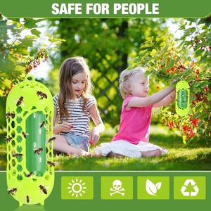 Reusable Eco-friendly Plastic Outdoor <strong>Wasp</strong> Traps Hanging Bee Fly Sticky Trap For Garden Patio Camping Picnic Fruit Fly Killer - Product Image 6