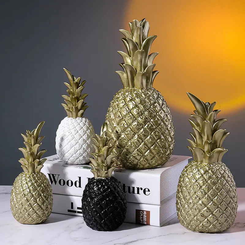 Moderna Resina De Abacaxi De Frutas Artesanato Presente Criativo Decoração Para Casa Sala De Estar Decoração