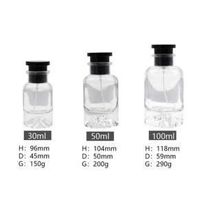 Vintage lüks dipli cam parfüm şişesi 30ml 50ml 100ml yuvarlak sprey orijinal boş Premium yağ şişeleri ambalaj özelleştirilmiş