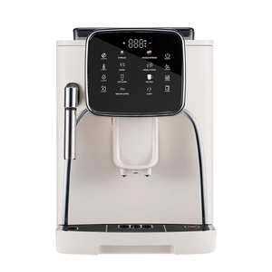 Automatische Espresso maschine mit Mühle und Milch schäumsystem programmierte Optionen große Touchscreen-Doppelbecher-Kaffee maschine - Product Image 6