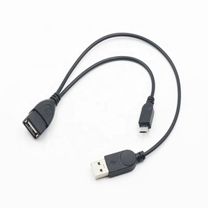 Cantell 2 trong 1 USB nữ để USB Nam và Micro cáp điện ngắn cáp 20cm Micro USB OTG cáp với thêm sức mạnh - Product Image 1