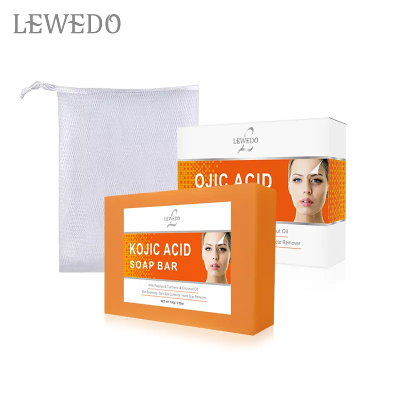 Savon à l'acide kojique 100% naturel fait à la main, marque privée, savon professionnel blanchissant pour améliorer la Texture de la peau