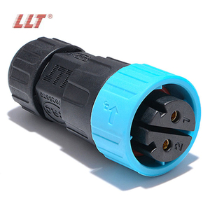 LLTM19無はんだネジ接続IP68バックナット2ピンパネルマウント25Aオスメス電源プラグ円形防水コネクタ