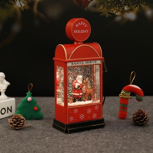 Christmas Retro Flat <strong>Wind</strong> Hanging Lamps Snow <strong>LED</strong> Lighting Music Feature Light <strong>up</strong> Home Decor Plastic Crafts for Party Supplies - Product Image 4