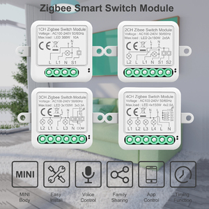 Tuya Zigbee contatto a secco 10A intelligente interruttore luce modulo relè 1/2/3/4 canali fai da te Smart Breaker relè con Clip di montaggio - Product Image 2
