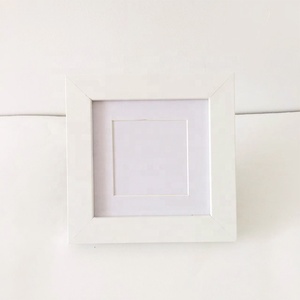 Wholesale square <strong>4x4</strong> Inch White with <strong>Mat</strong> Tabletop MDF Picture <strong>Frame</strong> - Product Image 1