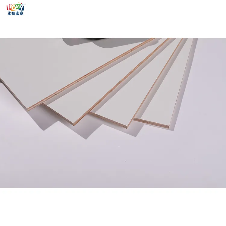 Color blanco melamina papel muebles grado madera contrachapada