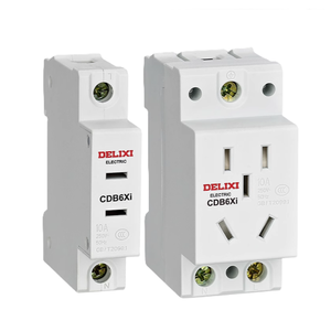 DELIXI CDB6Xiソケット5つのプラグ10A RoHS卓上ソケット4/3 AC病院用アルミガイドトラックソケットAU IT CN - Product Image 5