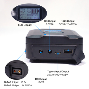 74Wh V-Mount V-Shape Battery Compatible with Sony <strong>Camera</strong> Camcorder DSLR USB-C <strong>Input</strong>/<strong>Output</strong> D-Tap Port DC <strong>Output</strong> for Laptop - Product Image 3