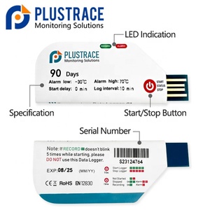 Registrador DE DATOS USB de un solo uso PLUSTRACE, registrador de datos de termómetro de alta precisión. - Product Image 3
