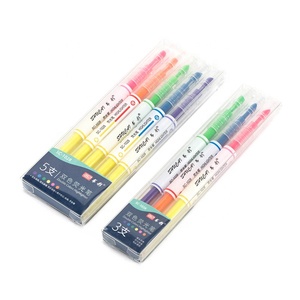 3 farbe set Double-ended fluoreszierende stift highlighter stift mit meißel spitze für büro und schule - Product Image 2