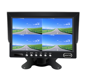 Monitor CCTV cuádruple digital de 7 pulgadas con 4 divisiones para automóviles y camiones Cámara de visión trasera de entrada RCA con conexión USB Garantía de 1 año - Product Image 3