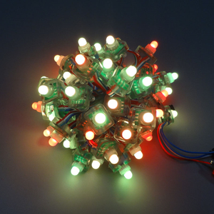 12MM WS2811 Full Color T1515 Square <strong>Pixel</strong> <strong>LED</strong> Module Lighting String 5V 12V RGB Waterproof Addressable Digital <strong>LED</strong> String Light