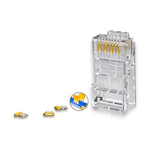 Cat5e Cat6 UTP，带金属外壳RJ45连接器模块化插头网络连接水晶头 - Product Image 3