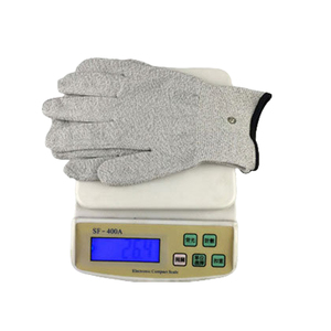Silber faser Physiotherapie Leitfähiger Doppel massage handschuh für elektronisches Puls massage gerät <span class=keywords><strong>TENS</strong></span> EMS Physiotherapie gerät - Product Image 6