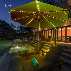 Outdoor Beach Strings Lights Patio Umbrella Lights 8 Modi mit USB-Fernbedienung Batterie betrieb für Zelt - Product Image 1